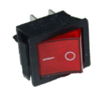 INTERRUPTOR BIPOLAR LUMINOSO ROJO 16A 4F 6.3mm (MEDIDAS 22X30mm)